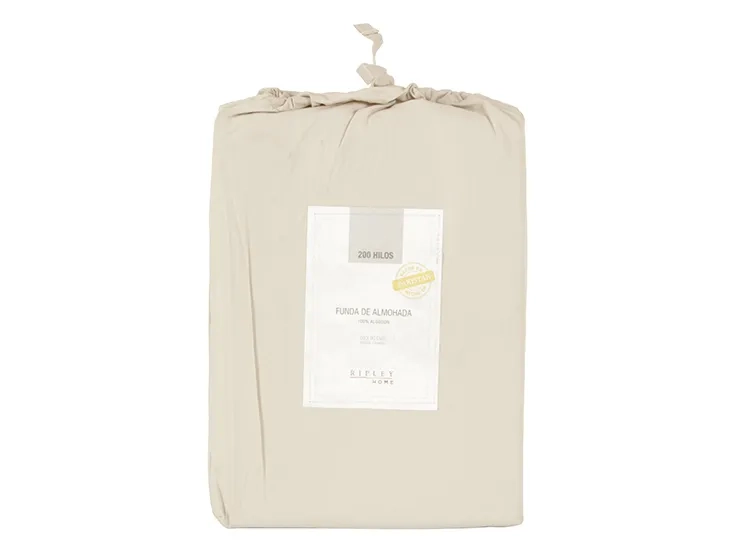 SET X2 FUNDAS ALMOHADA RIPLEY HOME 144 HILOS 50X70 CM TAUPE - 5