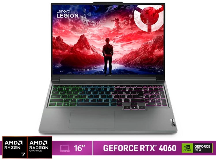 NOTEBOOK LENOVO LEGION SLIM 5 AMD RYZEN 7 16GB RAM 1TB SSD NVIDIA RTX 4060 16” WQXGA