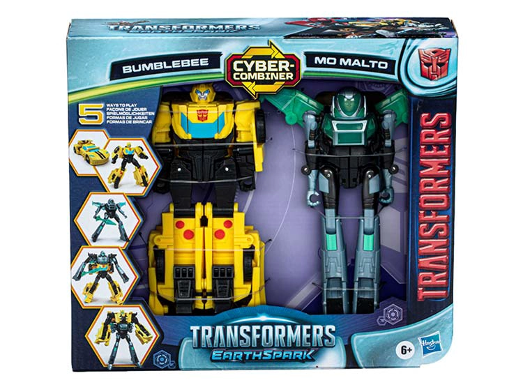 FIGURA DE ACCIÓN TRANSFORMERS EARTH SPARK CYBER-COMBINER BUMBLEBEE Y MO MALTO - 5