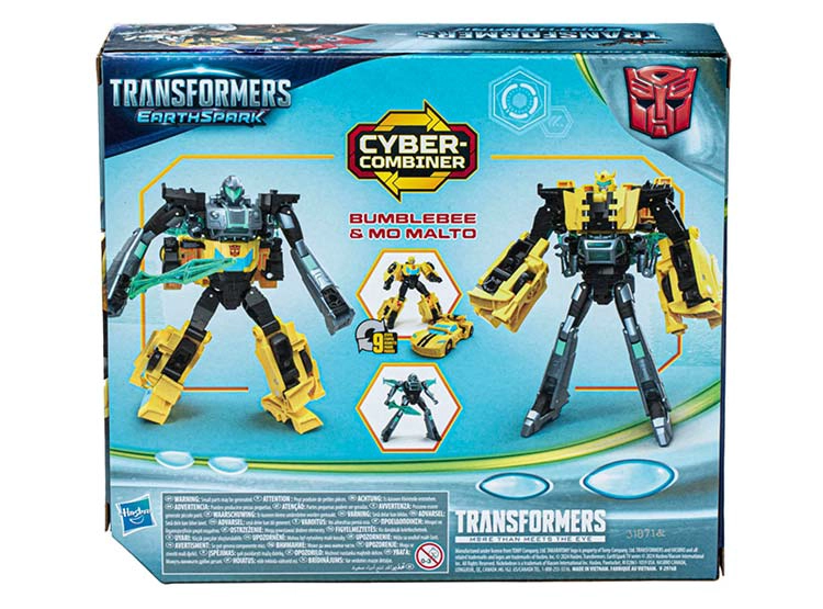 FIGURA DE ACCIÓN TRANSFORMERS EARTH SPARK CYBER-COMBINER BUMBLEBEE Y MO MALTO - 6