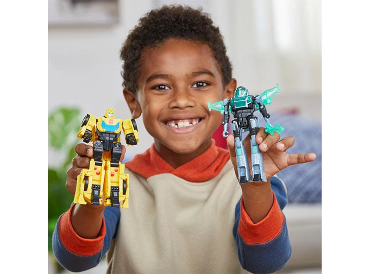 FIGURA DE ACCIÓN TRANSFORMERS EARTH SPARK CYBER-COMBINER BUMBLEBEE Y MO MALTO - 7