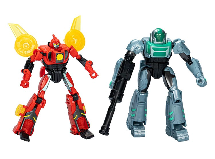 FIGURA DE ACCIÓN TRANSFORMERS EARTH SPARK CYBER-COMBINER TERRAN TWITCH Y ROBBY MALTO - 1