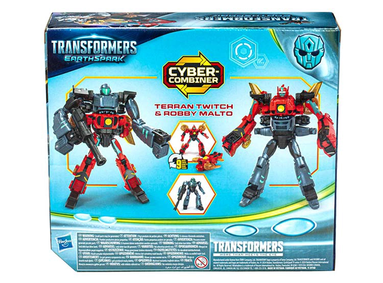 FIGURA DE ACCIÓN TRANSFORMERS EARTH SPARK CYBER-COMBINER TERRAN TWITCH Y ROBBY MALTO - 7