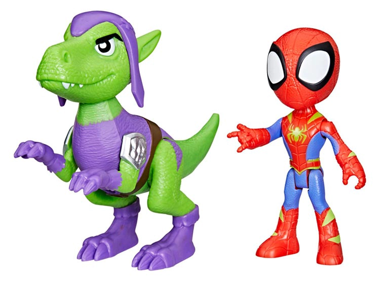 FIGURA DE ACCIÓN SPIDEY & HIS AMAZING FRIENDS DINO-WEBS SPIDEY Y GOBLIN RAPTOR - 2