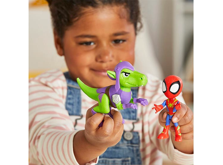 FIGURA DE ACCIÓN SPIDEY & HIS AMAZING FRIENDS DINO-WEBS SPIDEY Y GOBLIN RAPTOR - 3