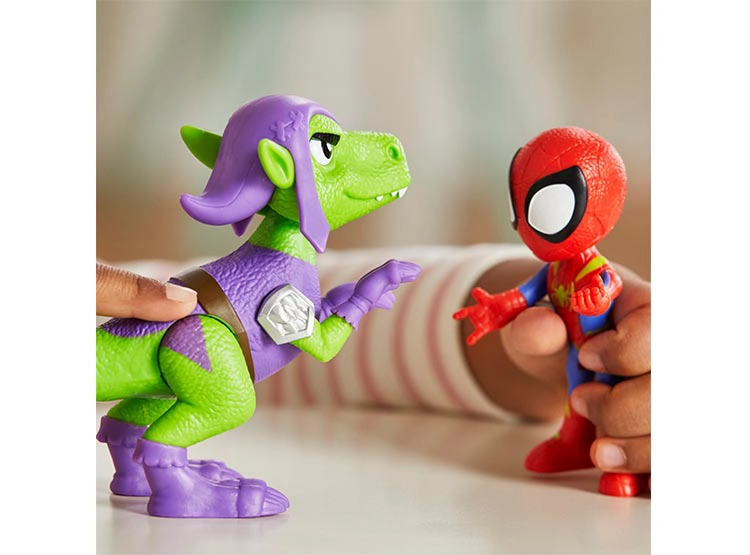 FIGURA DE ACCIÓN SPIDEY & HIS AMAZING FRIENDS DINO-WEBS SPIDEY Y GOBLIN RAPTOR - 6