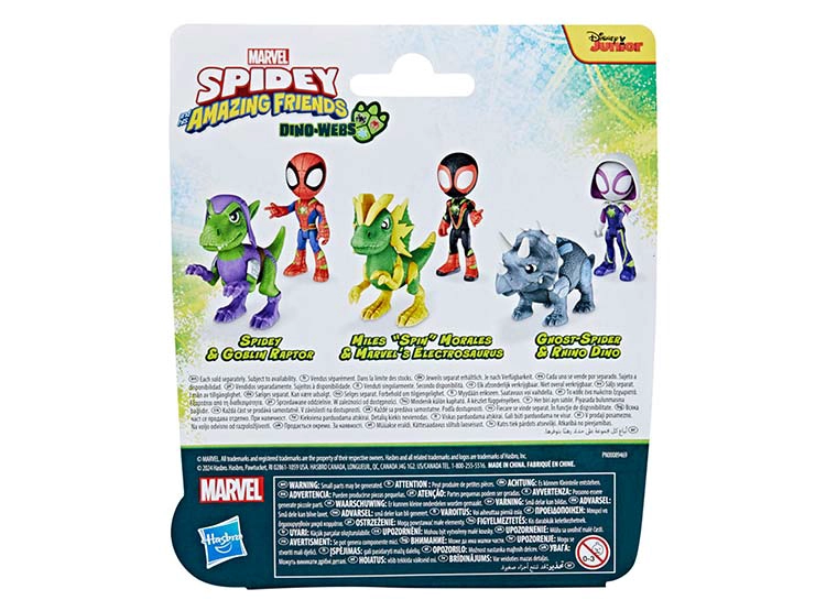 FIGURA DE ACCIÓN SPIDEY & HIS AMAZING FRIENDS DINO-WEBS SPIDEY Y GOBLIN RAPTOR - 9