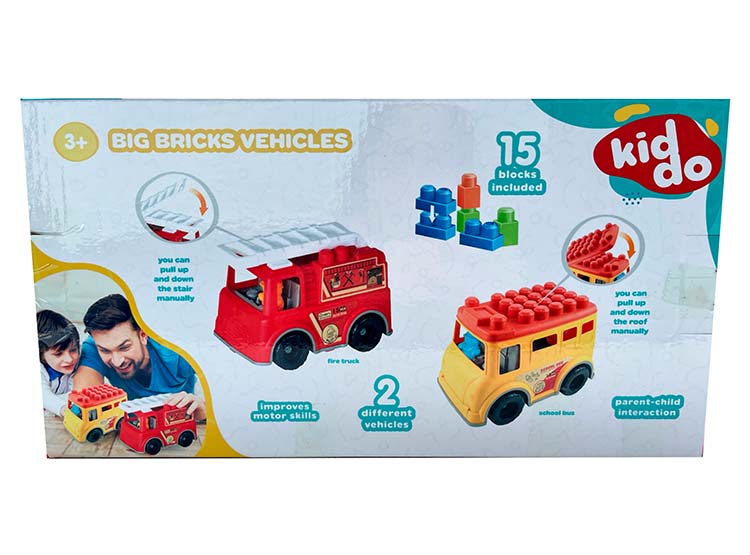 VEHÍCULO BIG BRICKS KID DO 30CM 15 BLOQUES - 4