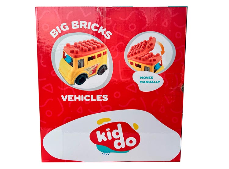 VEHÍCULO BIG BRICKS KID DO 30CM 15 BLOQUES - 5