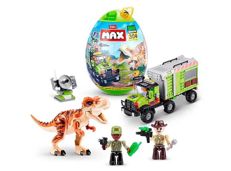 SET 304 BLOQUES MAX DINO ESCAPE EN HUEVO  - 1
