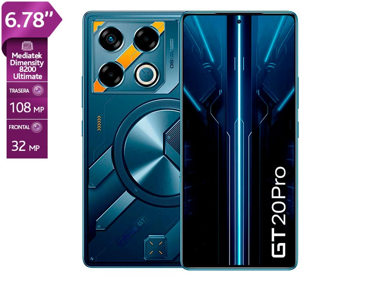 CELULAR INFINIX GT 20 PRO 5G 256 GB 12 GB RAM 32MP 6.7"