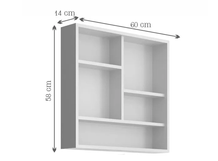 MUEBLE DE BAÑO BE DESIGN AÉREO ESPEJO MDP 2 PUERTAS BLANCO - 4