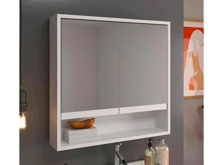MUEBLE DE BAÑO BE DESIGN AÉREO ESPEJO MDP 2 PUERTAS BLANCO - 5