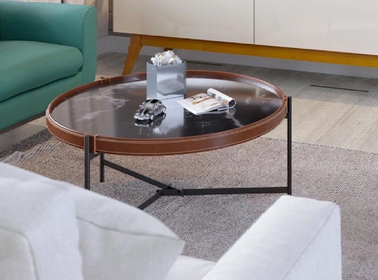MESA DE CENTRO BE DESIGN AQUA COOPER MDF CAFÉ 71 X 71 CM - 3
