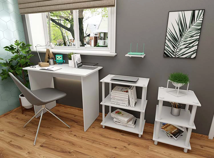MESA LATERAL BE DESIGN ADPAT ADAPT MDP BLANCO 35 X 35 CM - 3