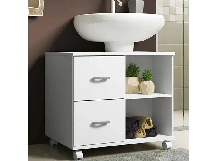 MUEBLE DE BAÑO BE DESIGN 2932N.00011 ORGANIZADOR MDP 2 CAJONES BLANCO - 4