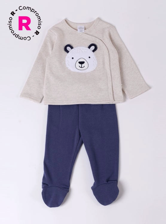 OSITO UNISEX BABY HARVEST FRANELA 2PCS - 1