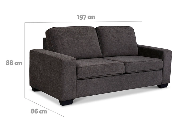 SOFÁ CAMA CIC BOLONIA 3 CUERPOS GRIS - 8