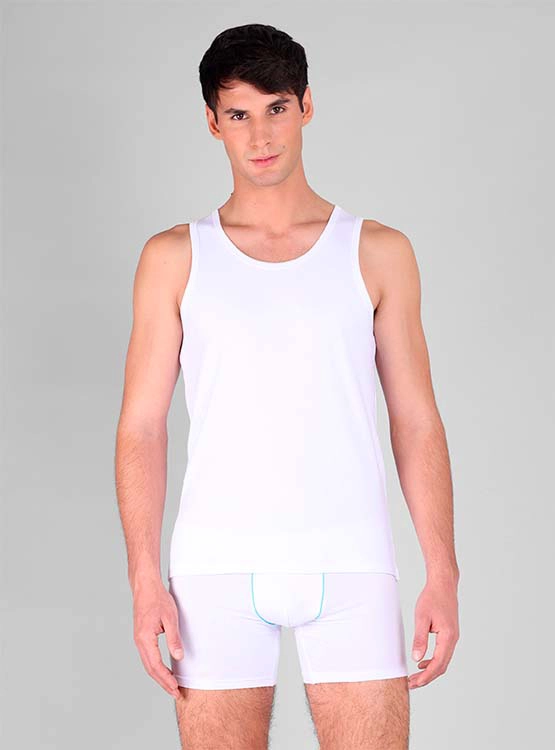 PACK X2 CAMISETAS ALGODÓN HOMBRE ARROW BLANCO SIN MANGAS - 2