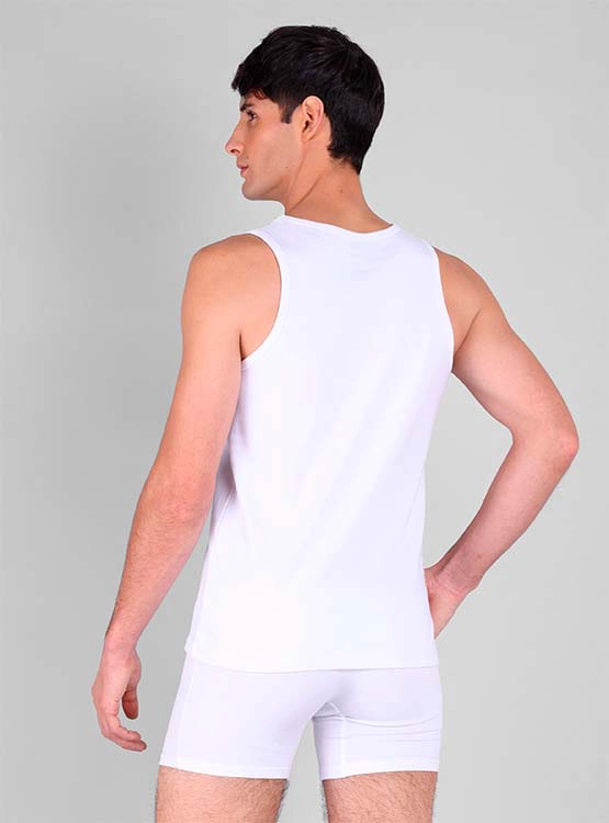 PACK X2 CAMISETAS ALGODÓN HOMBRE ARROW BLANCO SIN MANGAS - 3