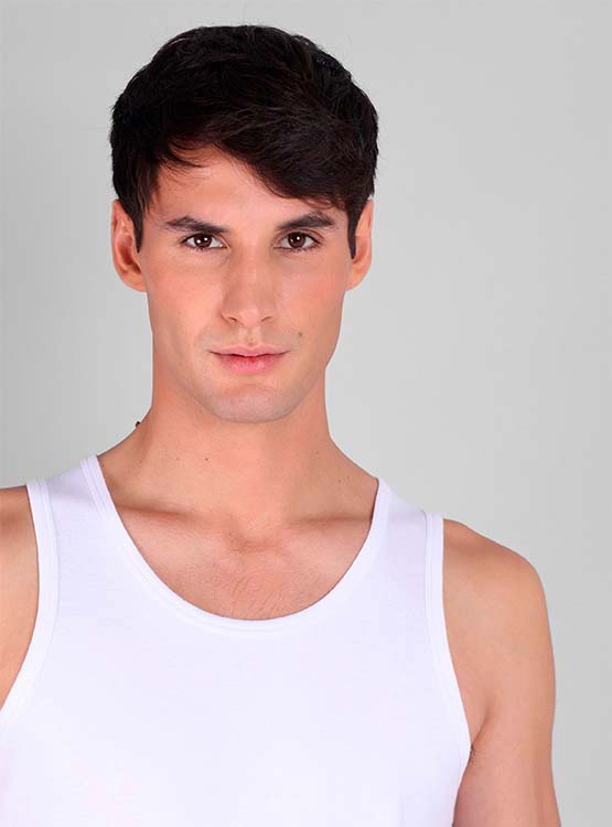 PACK X2 CAMISETAS ALGODÓN HOMBRE ARROW BLANCO SIN MANGAS - 4