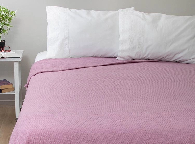 FRAZADA DORAL CORAL POP ROSADO KING - 1
