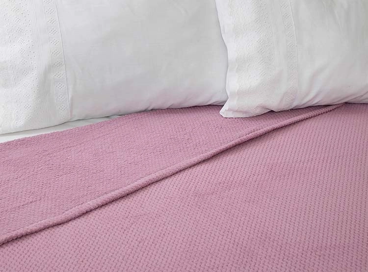 FRAZADA DORAL CORAL POP ROSADO KING - 3