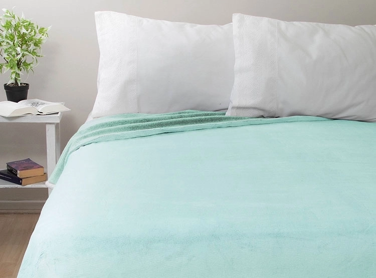 FRAZADA DORAL FLANNEL DUBLIN VERDE 1.5 PL - 1