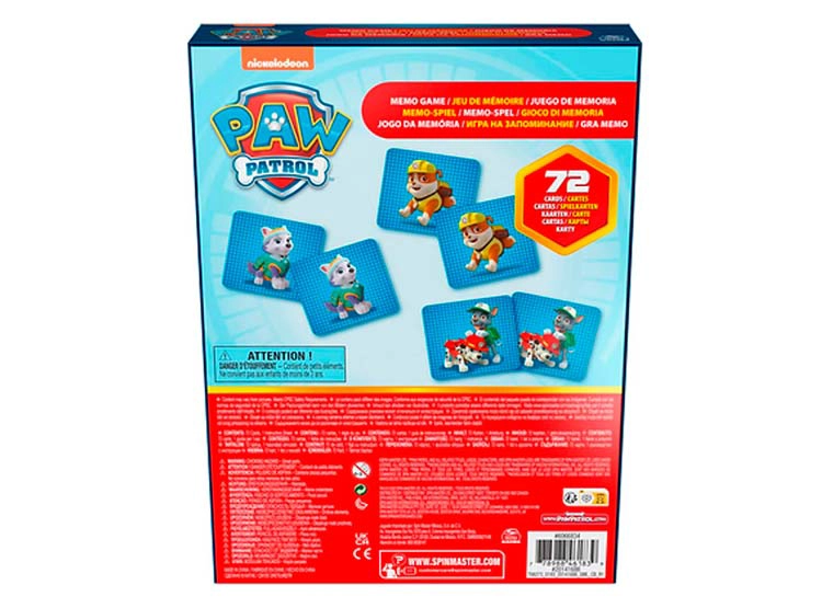 PAW PATROL JUEGO MEMORICE 72 PZS - 3