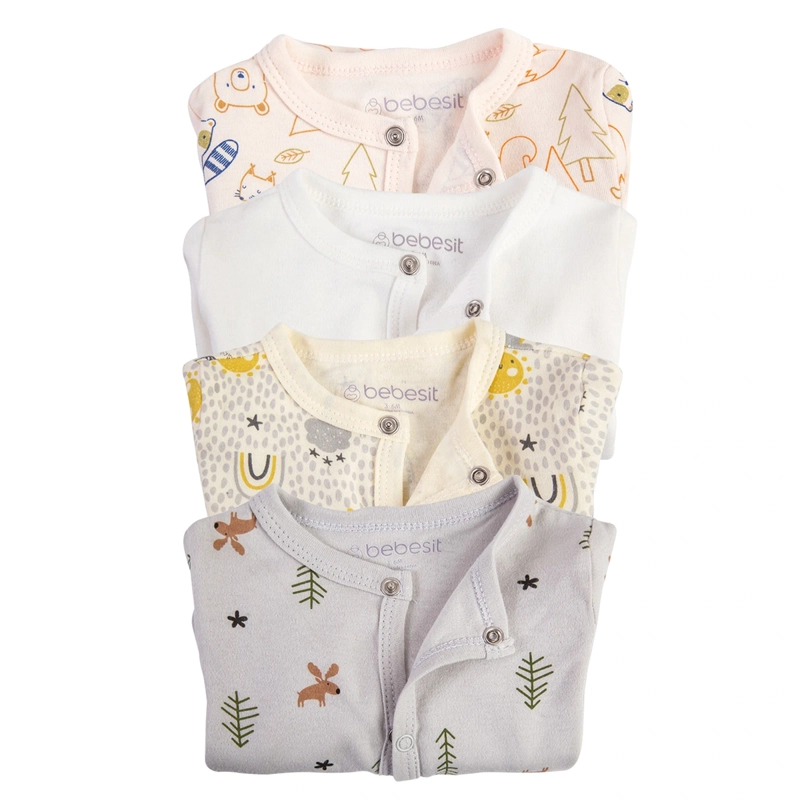 PACK 4 PIJAMA ALGODÓN UNISEX BEBESIT MULTICOLOR - 10