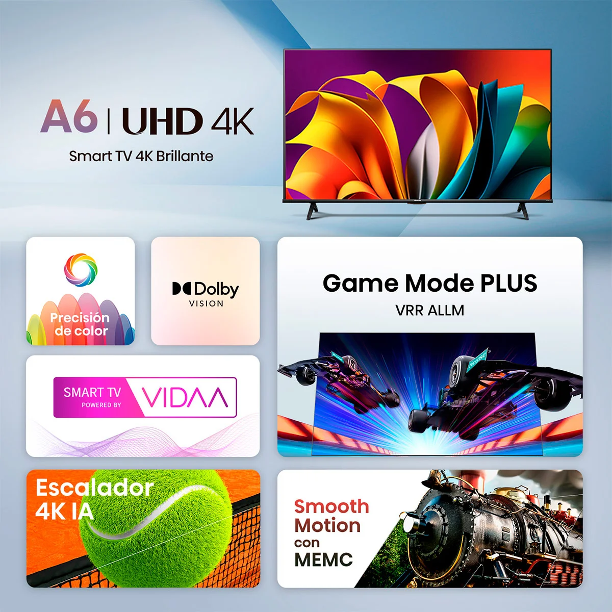 SMART TV HISENSE LED 4K UHD 50” 50A6N - 4