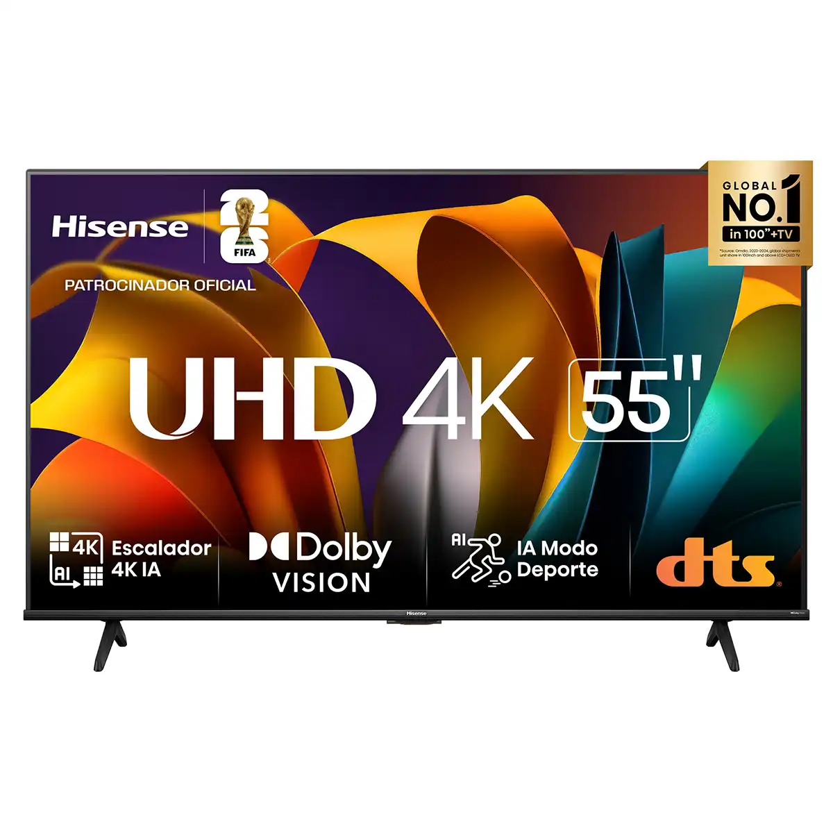 SMART TV HISENSE LED 4K UHD 55” 55A6N Negro, foto 2