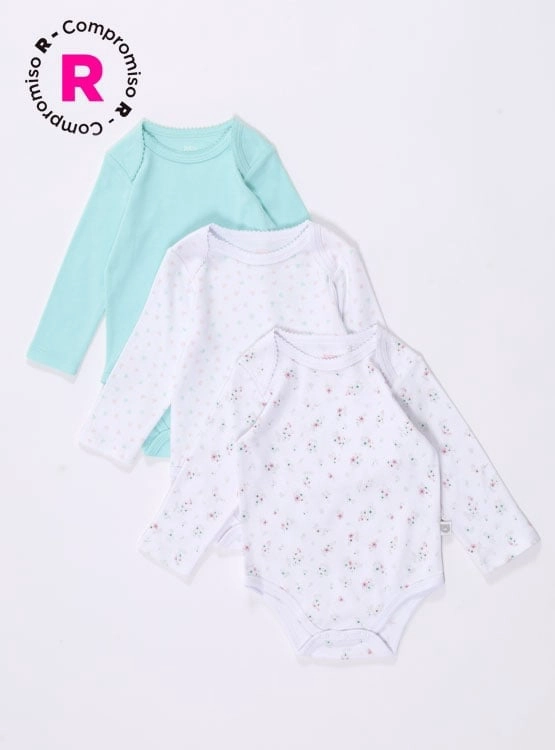 PACK X3 BODY NIÑA BABY HARVEST