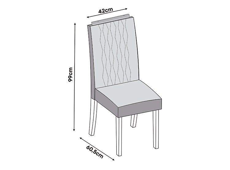 JUEGO DE COMEDOR VEKKA HOME ITALIA 4S - 8