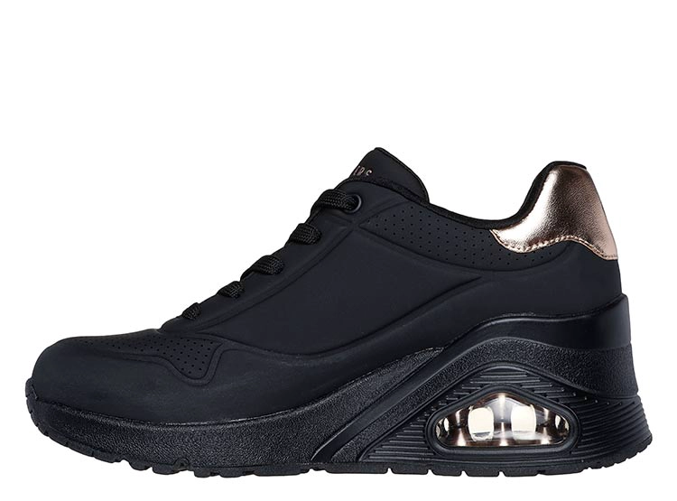 ZAPATILLAS MUJER SKECHERS CASUAL NEGRO UNO WEDGE - 3