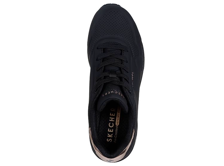 ZAPATILLAS MUJER SKECHERS CASUAL NEGRO UNO WEDGE - 4