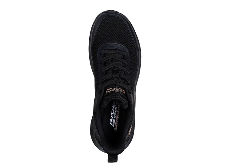 ZAPATILLAS MUJER SKECHERS CASUAL NEGRO BOBS SQUAD WAVES - 4