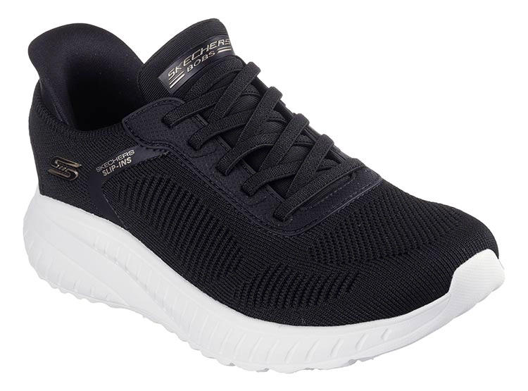 ZAPATILLAS MUJER SKECHERS CASUAL NEGRO BOBS SQUAD CHAOS - 2