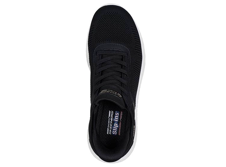 ZAPATILLAS MUJER SKECHERS CASUAL NEGRO BOBS SQUAD CHAOS - 4