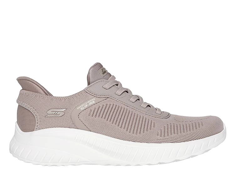 ZAPATILLAS MUJER SKECHERS CASUAL TAUPE BOBS SQUAD CHAOS - 1