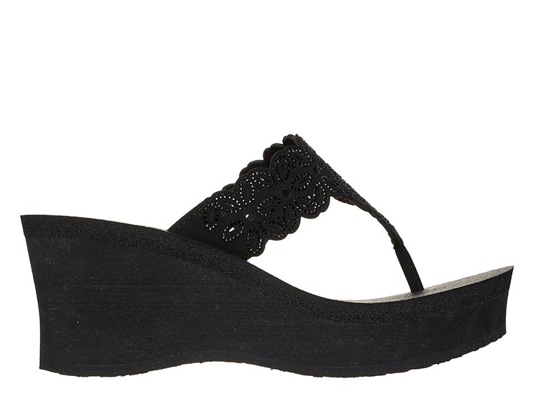 SANDALIAS MUJER SKECHERS NEGRO PADMA - 1