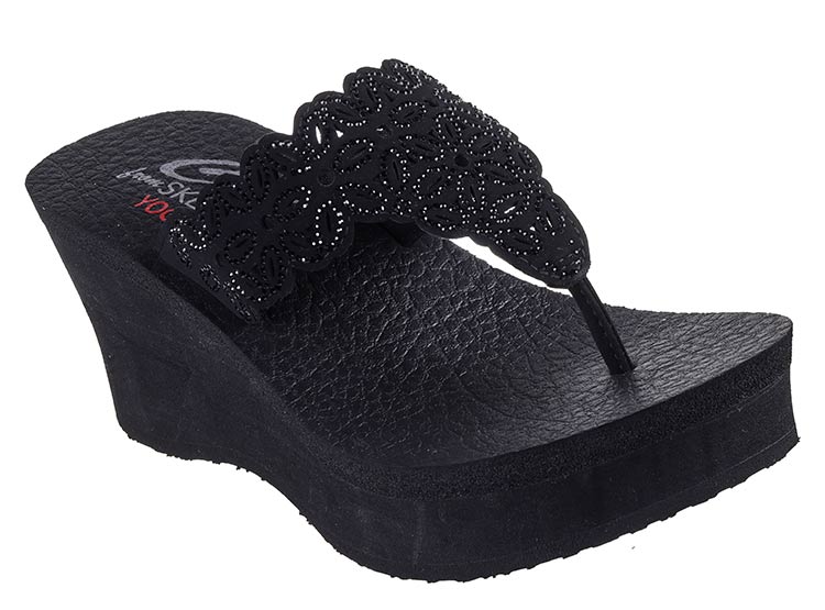 SANDALIAS MUJER SKECHERS NEGRO PADMA - 2