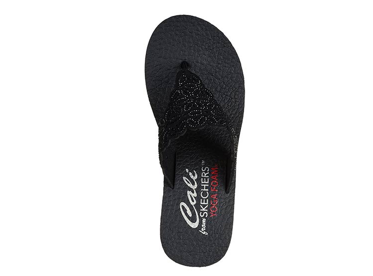SANDALIAS MUJER SKECHERS NEGRO PADMA - 4