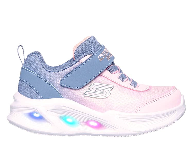 ZAPATILLAS CON LUCES NIÑA SKECHERS ROSADO SOLA GLOW - 2