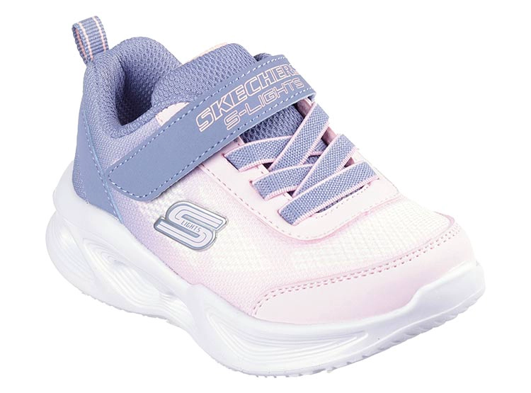 ZAPATILLAS CON LUCES NIÑA SKECHERS ROSADO SOLA GLOW - 3