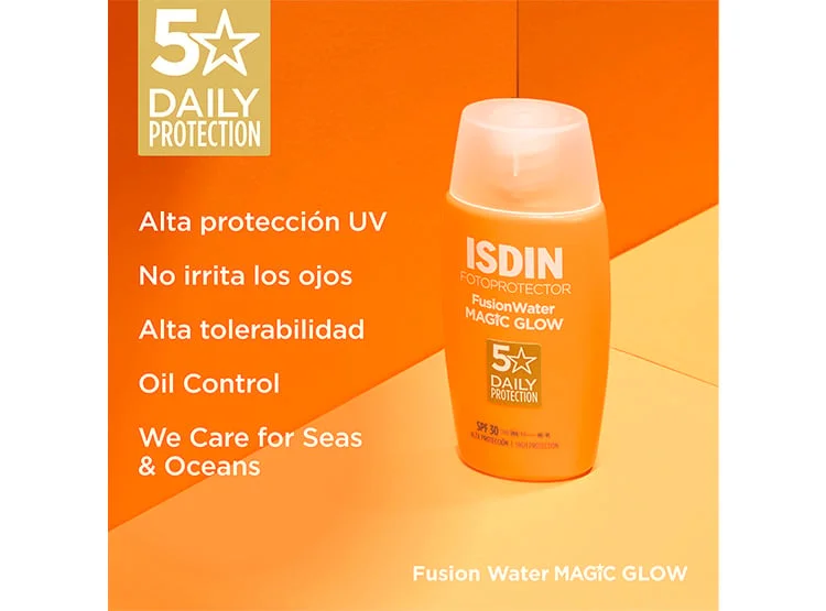 PROTECTOR SOLAR FACIAL ISDIN FUSION WATER MAGIC GLOW SPF 30 50 ML - 4