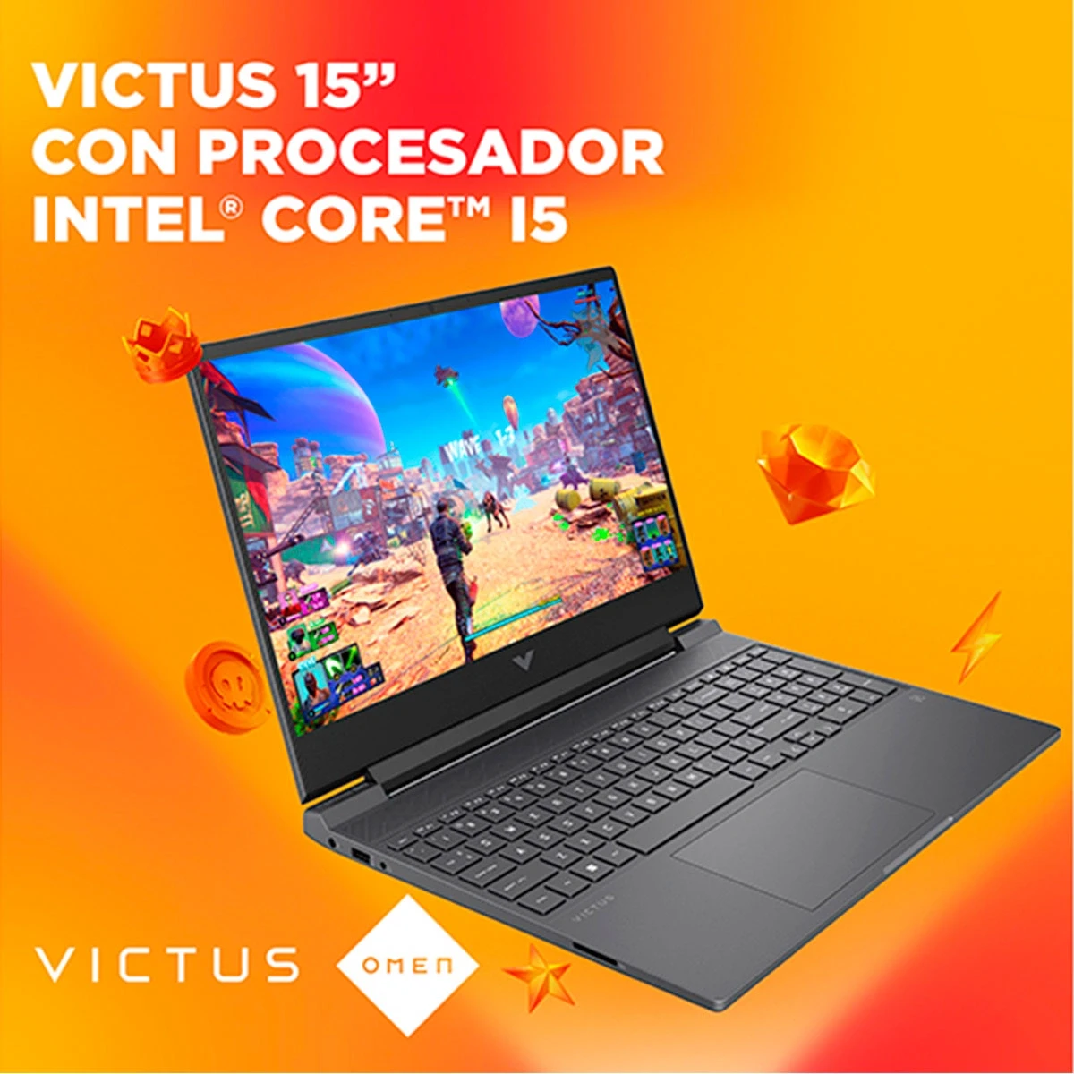 NOTEBOOK GAMER HP VICTUS 15-FA0026LA INTEL CORE I5 16GB RAM 512GB SSD NVIDIA RTX 3050 15.6” - 9