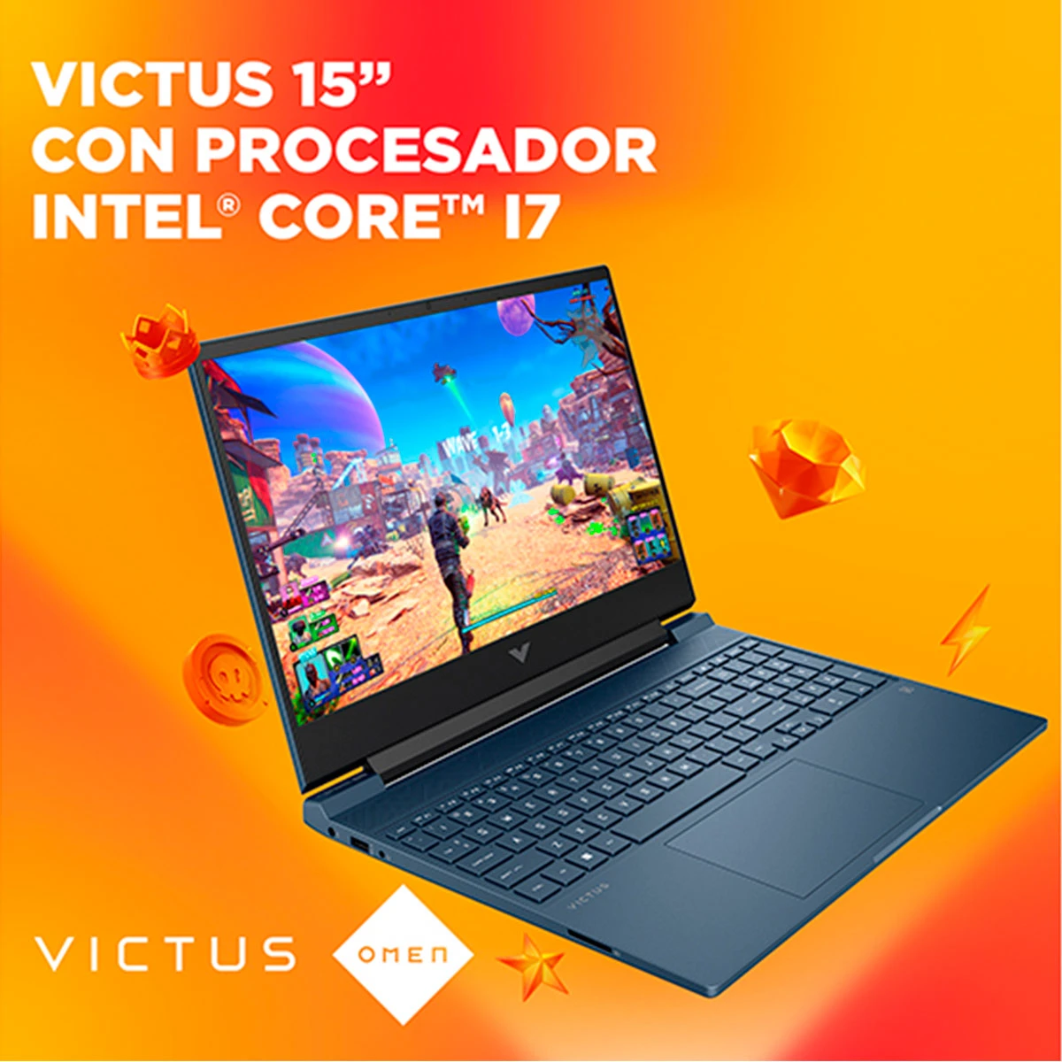 NOTEBOOK GAMER HP VICTUS 15-FA1097LA INTEL CORE I7 16GB RAM 1TB SSD NVIDIA RTX 4050 15.6” - 10