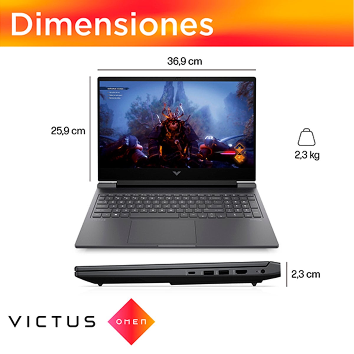 NOTEBOOK GAMER HP VICTUS 16-R1016LA INTEL CORE I7 32GB RAM 1TB SSD NVIDIA RTX 4070 16.1” - 6