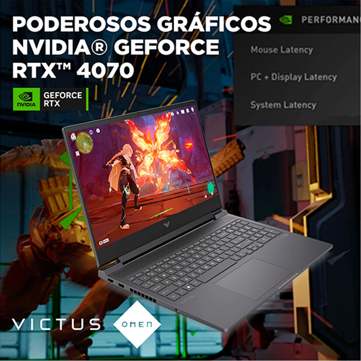 NOTEBOOK GAMER HP VICTUS 16-R1016LA INTEL CORE I7 32GB RAM 1TB SSD NVIDIA RTX 4070 16.1” - 7